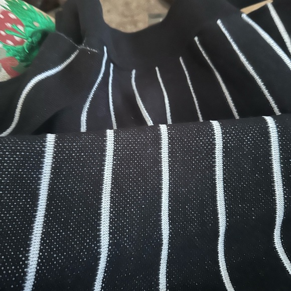 Ashley Stewart Black and White Knit Top and Skirt Set - Picture 3 of 6